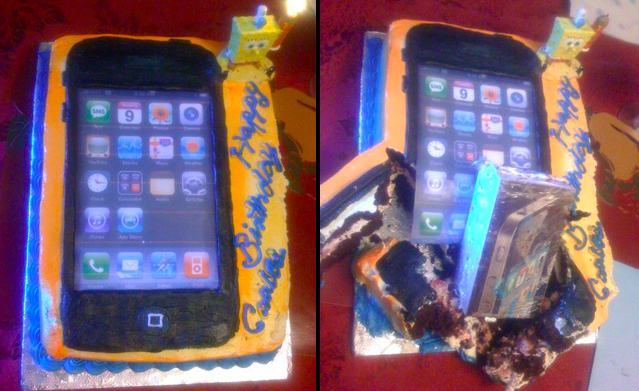 iphone birthday cake
