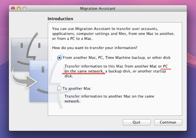 Migration-Assistant-PC-Network-Import